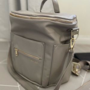 Fawn Design Original motherhood bundle diaper bag in grey